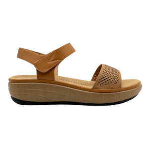 ENGPOLO Ladies Slipper Adjustable Strap Camel