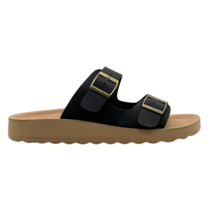 ENGPOLO Ladies Double Stripe Slipper Black