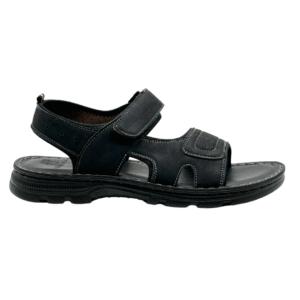 Men Sandal Adjustable Stripe Black